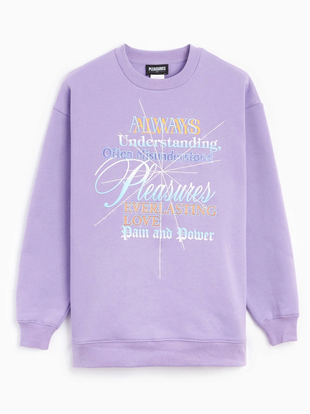 Pleasures Purple Sweatshirt Size Large